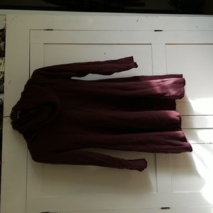 Gaia Conceptions Hemp Fleece Hooded Cowl Tunic Dark Brown